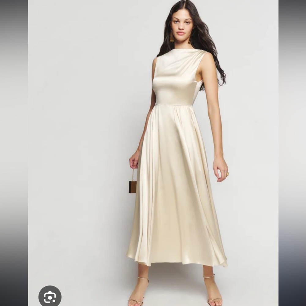 Reformation Blu Silk Dress BNWT